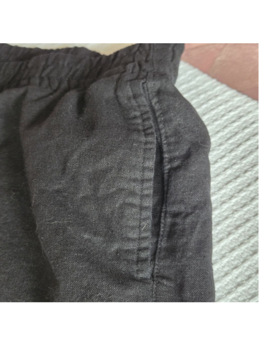Women's Old Navy Wide Leg Linen Blend Pants in Black, Size S - Picture 12 of 13